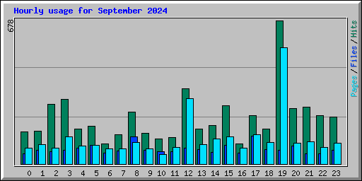 Hourly usage for September 2024