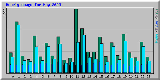 Hourly usage for May 2025