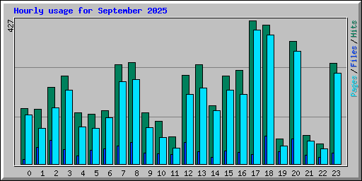 Hourly usage for September 2025