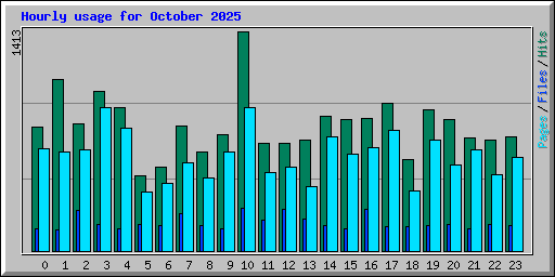 Hourly usage for October 2025