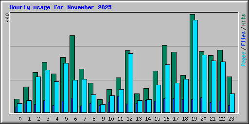 Hourly usage for November 2025