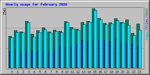 Hourly usage for February 2026