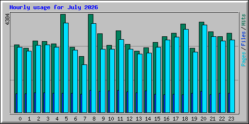 Hourly usage for July 2026