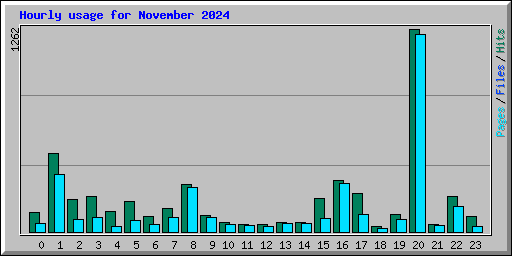 Hourly usage for November 2024