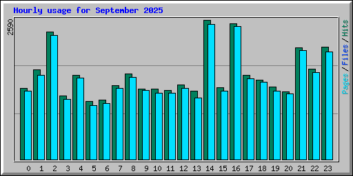 Hourly usage for September 2025