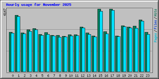 Hourly usage for November 2025