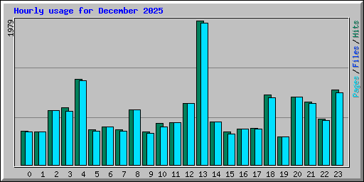 Hourly usage for December 2025