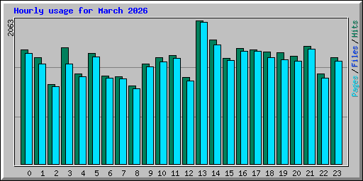 Hourly usage for March 2026