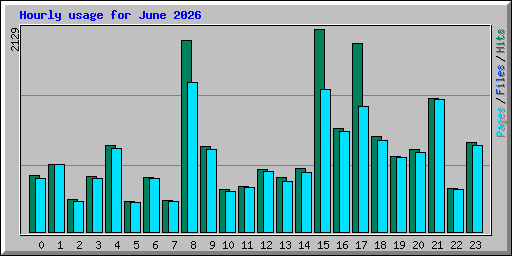 Hourly usage for June 2026
